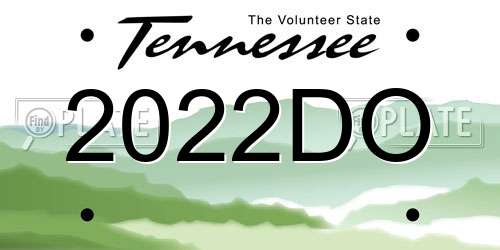 2022DO Tennessee License Plate