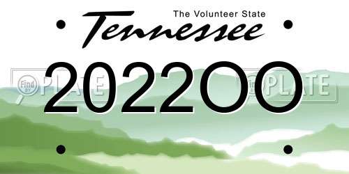 2022OO Tennessee License Plate