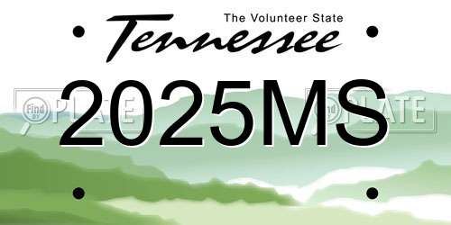 2025MS Tennessee License Plate