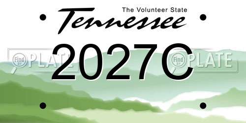 2027C Tennessee License Plate