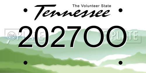 2027OO Tennessee License Plate