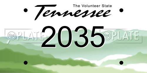 2035 Tennessee License Plate