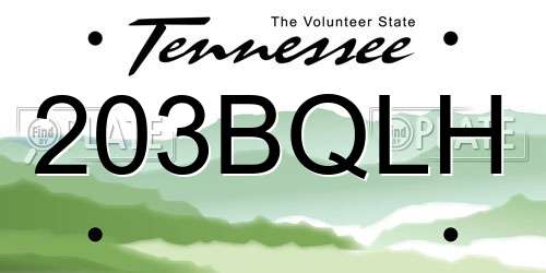 203BQLH Tennessee License Plate