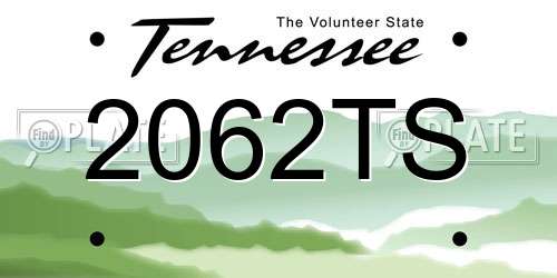 2062TS Tennessee License Plate