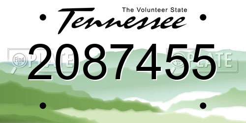 2087455 Tennessee License Plate