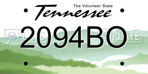 2094BO Tennessee License Plate