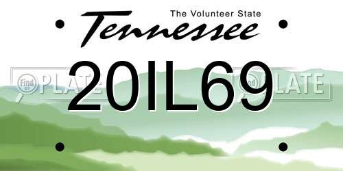 20IL69 Tennessee License Plate