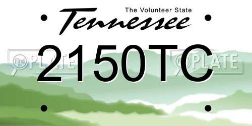 2150TC Tennessee License Plate