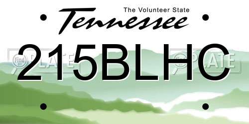 215BLHC Tennessee License Plate