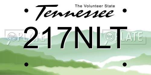 217NLT Tennessee License Plate