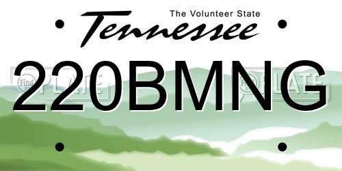 220BMNG Tennessee License Plate