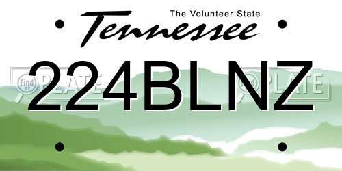 224BLNZ Tennessee License Plate