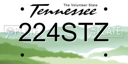 224STZ Tennessee License Plate