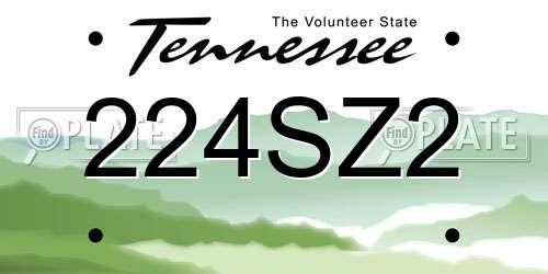 224SZ2 Tennessee License Plate