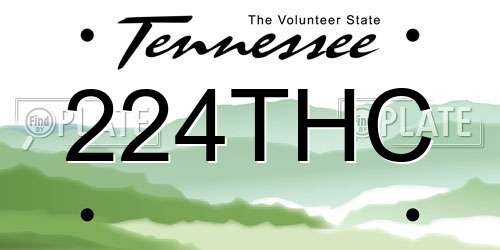 224THC Tennessee License Plate