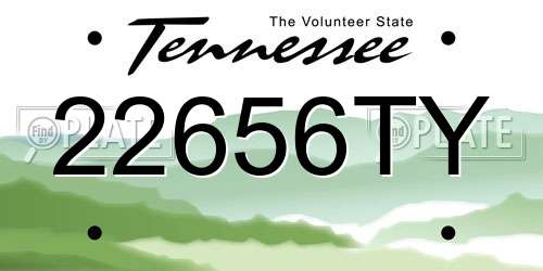 22656TY Tennessee License Plate