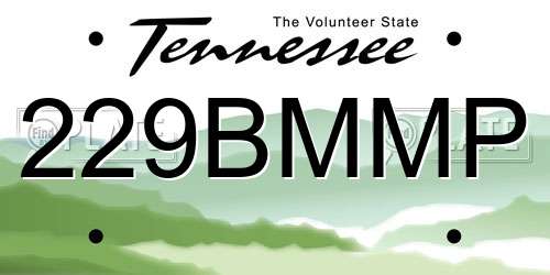 229BMMP Tennessee License Plate