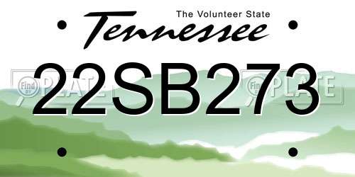 22SB273 Tennessee License Plate