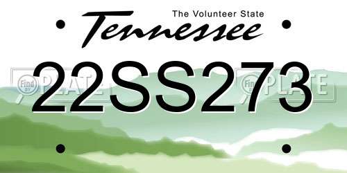 22SS273 Tennessee License Plate