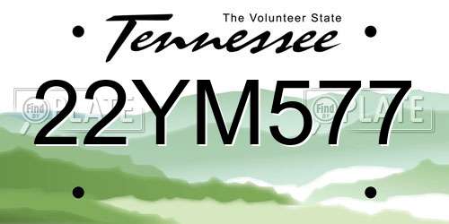 22YM577 Tennessee License Plate