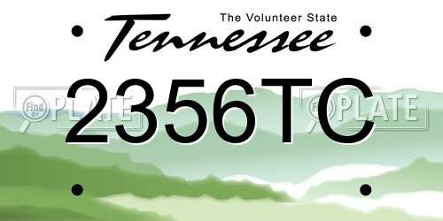 2356TC Tennessee License Plate