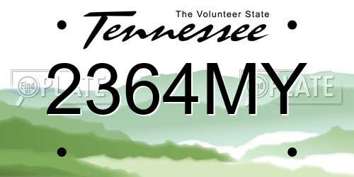 2364MY Tennessee License Plate