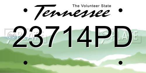 23714PD Tennessee License Plate
