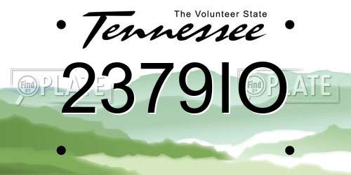 2379IO Tennessee License Plate