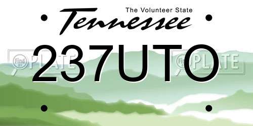 237UTO Tennessee License Plate