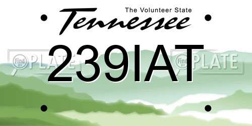 239IAT Tennessee License Plate
