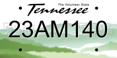 23AM140 Tennessee License Plate