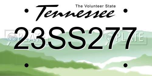 23SS277 Tennessee License Plate