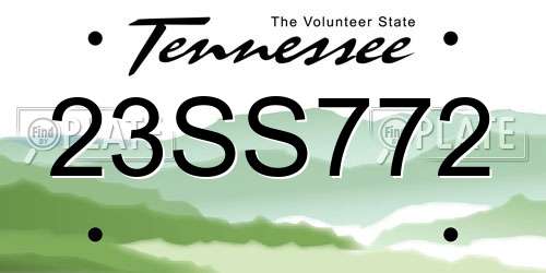 23SS772 Tennessee License Plate