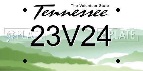 23V24 Tennessee License Plate