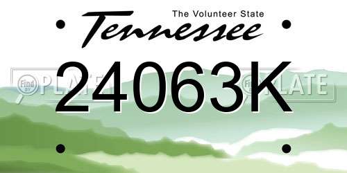 24063K Tennessee License Plate