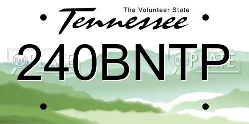 240BNTP Tennessee License Plate