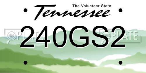 240GS2 Tennessee License Plate