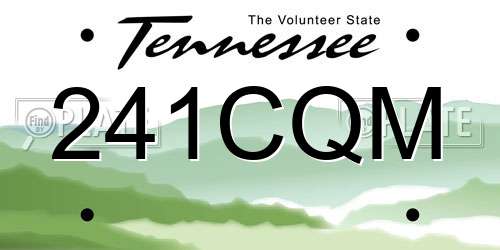 241CQM Tennessee License Plate