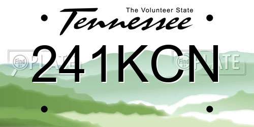 241KCN Tennessee License Plate