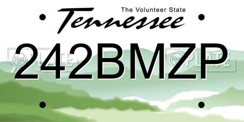 242BMZP Tennessee License Plate