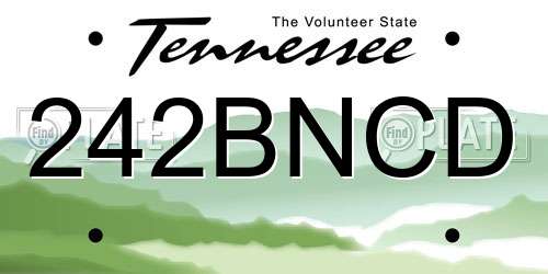 242BNCD Tennessee License Plate