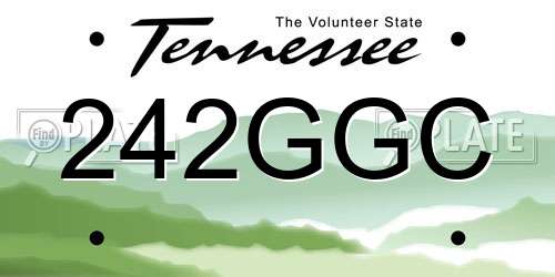 242GGC Tennessee License Plate