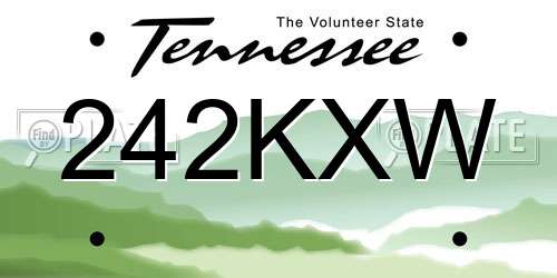 242KXW Tennessee License Plate