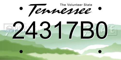 24317B0 Tennessee License Plate
