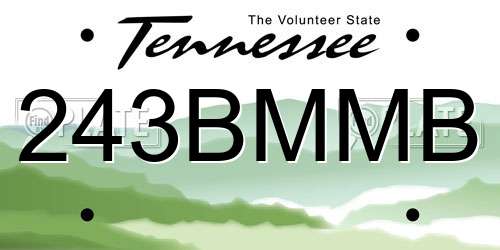 243BMMB Tennessee License Plate