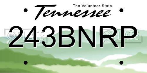 243BNRP Tennessee License Plate