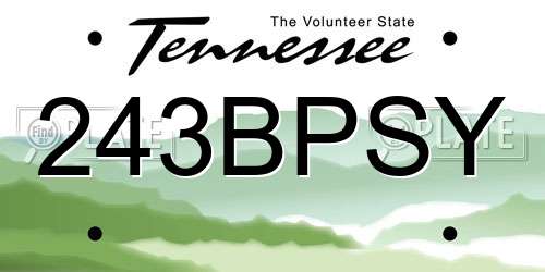 243BPSY Tennessee License Plate