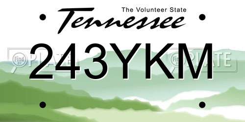 243YKM Tennessee License Plate