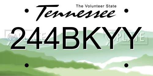 244BKYY Tennessee License Plate