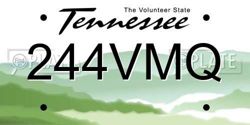 244VMQ Tennessee License Plate